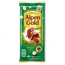 Шоколад Alpen Gold плитка молоч.с фунд., 85г