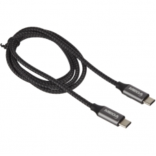 Кабель ProMega U178, 100W, 5A, 1м, Type-C to Type-C, for MacBook, черный