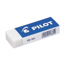 Ластик PILOT EE102  винил, карт.держатель, цв.белый, Япония, 61?22?12 мм.