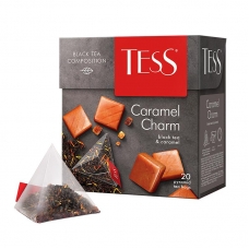 Чай Tess Caramel charm черный с добавками, 1,8гх20пир 0883-12