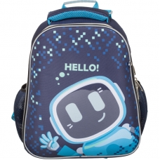 Ранец №1School Basic Robot Hello, 2 отд., эргоном. спинка