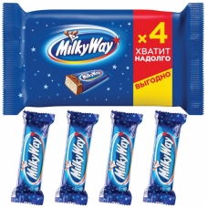 Шоколадный батончик Milky Way, 4штx26г/уп