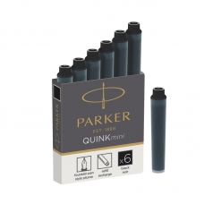 Картридж чернильный для перьевой ручки PARKER QUINK SHORT черн 6шт 1950407