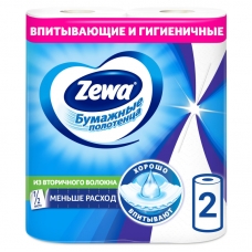 Полотенца бумажные ZEWA 2-сл.,белые, 2 рул./уп.144001