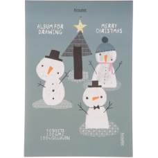 Альбом для рисования Kroyter А4 40л склейка,Christmas,65994 Альбом для рисования Kroyter А4 40л склейка,Christmas,65994