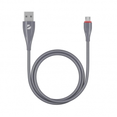 Кабель Deppa Ceramic USB - micro USB, 1м, серый