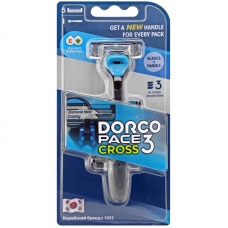 Бритва Dorco CROSS3, 5 см.кас.3лез., плав.головка, увл.полос TRC 1005