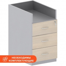 Тумба Easy St приставная 3 ящ. D 061.200 светлый дуб/серый