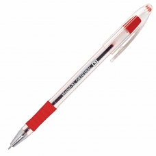 Ручка шариковая масляная с грипом BRAUBERG Model-XL ORIGINAL, КРАСНАЯ,узел 0,7мм,линия 0,35мм,143244