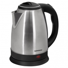 Чайник SONNEN KT-115, 1,5 л, 1500 Вт, закрытый нагревательный элемент, нержавеющая сталь, серебристый, 452925 Чайник SONNEN KT-115, 1,5 л, 1500 Вт, закрытый нагревательный элемент, нержавеющая сталь, серебристый, 452925