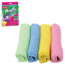 Салфетки универсальные, 30х30 см, КОМПЛЕКТ 4 шт., микрофибра, PACLAN Practi Microfiber, 410260 Салфетки универсальные, 30х30 см, КОМПЛЕКТ 4 шт., микрофибра, PACLAN Practi Microfiber, 410260