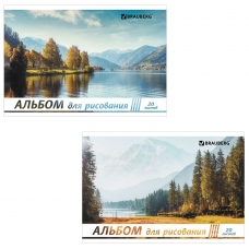 Альбом для рисования, А4, 20 л., обложка картон, BRAUBERG Природа, 104871