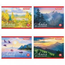 Альбом для рисования, А5, 40 л., обложка офсет, ПИФАГОР Природа, 104873 Альбом для рисования, А5, 40 л., обложка офсет, ПИФАГОР Природа, 104873