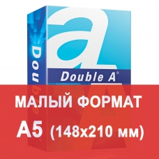 Бумага офисная А5, класс А+, DOUBLE A, эвкалипт, 80 г/м2, 500 л., Таиланд, белизна 163% CIE
