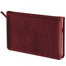 Еженедельник BRAUBERG Imperial, недатированный, А6, 95х155 мм, под гладкую кожу, 72 л., корич, крем. блок, 126185