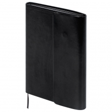 Ежедневник GALANT недатированный, А5, 148х218 мм, Black, 160 л., под гладкую кожу, магнитный клапан, черный, 126272
