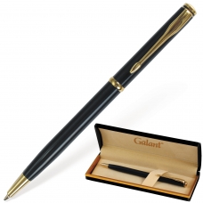 Ручка подарочная шариковая GALANT Arrow Gold Blue, корпус темно-синий, золотистые детали, пишущий узел 0,7 мм, синяя, 140653