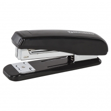 Степлер №24/6, 26/6 BRAUBERG Nero, до 20 листов, черный, 222546