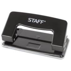 Дырокол STAFF, металлический, на 10 листов, без линейки, черный, 224647