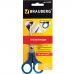 Ножницы BRAUBERG Soft Grip, 140 мм, резиновые вставки, серо-зеленые, 3-х стор. заточка, карт. уп. с подв., 230760 230760 230760