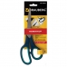 Ножницы BRAUBERG Soft Grip, 216 мм, резиновые вставки, серо-зеленые, 3-х сторонняя заточка,карт.уп с подв, 230763 230763 230763