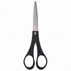 Ножницы BRAUBERG Comfort, 180 мм, чёрные, 2-х сторонняя заточка, в картонной упаковке с европодвесом, 230931