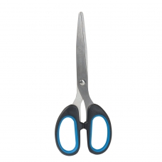 Ножницы BRAUBERG Classic+, 160 мм, классической формы, резиновые вставки, черно-синие, 236447