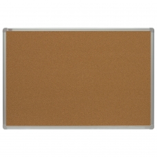 Доска пробковая 100x150 см, алюминиевая рамка, OFFICE, 2х3 Польша, TCA1510