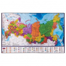 Коврик-подкладка настольный для письма BRAUBERG, 380х590 мм, с картой России, 236776 Коврик-подкладка настольный для письма BRAUBERG, 380х590 мм, с картой России, 236776