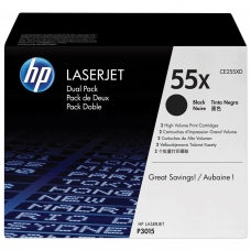 Картридж лазерный HP CE255XD LaserJet M525dn/M521dn/P3015 и другие, комплект 2 шт., оригинальный, ресурс 2х13500 стр.