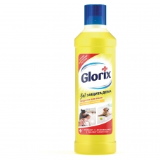 Средство для мытья пола 1 л, GLORIX Глорикс Лимонная Энергия, дезинфицирующее, 8677296