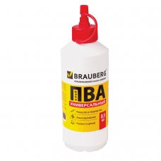 Клей ПВА BRAUBERG, 0,5 кг, универсальный бумага, картон, дерево, 600982