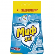 Стиральный порошок-автомат 4 кг, МИФ, 3 в 1, Морозная свежесть, MS-81583945 Стиральный порошок-автомат 4 кг, МИФ, 3 в 1, Морозная свежесть, MS-81583945