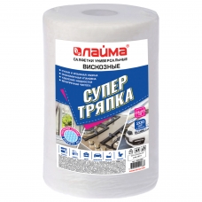 Салфетки универсальные СУПЕР ТРЯПКА в рулоне, 200 шт., 23х25 см, вискоза, 40 г/м2, ЛАЙМА Салфетки универсальные СУПЕР ТРЯПКА в рулоне, 200 шт., 23х25 см, вискоза, 40 г/м2, ЛАЙМА