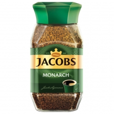 Кофе растворимый JACOBS MONARCH, сублимированный, 190 г, в стеклянной банке, 11233