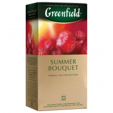 Чай GREENFIELD Гринфилд Summer Bouquet, фруктовый малина, шиповник, 25 пакетиков в конвертах по 1,5 г, 0433 Чай GREENFIELD Гринфилд Summer Bouquet, фруктовый малина, шиповник, 25 пакетиков в конвертах по 1,5 г, 0433