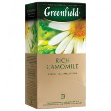 Чай GREENFIELD Гринфилд Rich Camomile Ромашковый, травяной, 25 пакетиков в конвертах по 1,5 г, 0432-10 Чай GREENFIELD Гринфилд Rich Camomile Ромашковый, травяной, 25 пакетиков в конвертах по 1,5 г, 0432-10