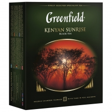 Чай GREENFIELD Гринфилд Kenyan Sunrise Рассвет в Кении, черный, 100 пакетиков в конвертах по 2 г, 0600-09 Чай GREENFIELD Гринфилд Kenyan Sunrise Рассвет в Кении, черный, 100 пакетиков в конвертах по 2 г, 0600-09