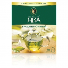 Чай ПРИНЦЕССА ЯВА, зеленый, 100 пакетиков с ярлычками по 2 г, 0880-18