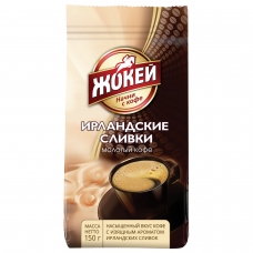 Кофе молотый ЖОКЕЙ Ирландские сливки, натуральный, 150 г, вакуумная упаковка, 0509-20
