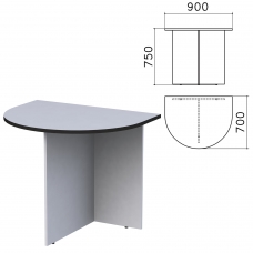 Стол приставной к столу для переговоров 640112 Монолит, 900х700х750 мм, серый, ПМ19.11