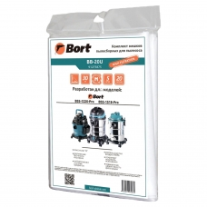 Мешки для сбора пыли к пылесосам BSS-1220-PRO, BSS-1518-PRO, объем 20 л, комплект 5 шт., BORT BB-20U, 91275875