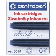 Картриджи чернильные СИНИЕ CENTROPEN, КОМПЛЕКТ 6 шт., 0019/6, 1 0019 0601 Картриджи чернильные СИНИЕ CENTROPEN, КОМПЛЕКТ 6 шт., 0019/6, 1 0019 0601