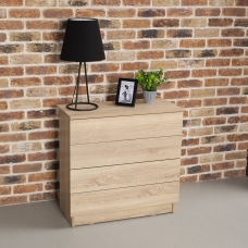 Комод BRABIX Scandi CM-001, 750х330х730 мм, 4 ящика, ЛДСП, дуб сонома, 641901, ЦБ013659 -2