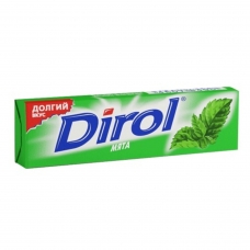 Жевательная резинка DIROL (Дирол) Мята, 10 подушечек, 13,6 г, 26110