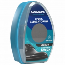 Губка для обуви из гладкой кожи, ЧЕРНАЯ, с дозатором, ДИВИДИК, 4650056490360 Губка для обуви из гладкой кожи, ЧЕРНАЯ, с дозатором, ДИВИДИК, 4650056490360