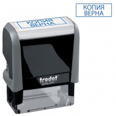 Штамп стандартный КОПИЯ ВЕРНА, оттиск 38х14 мм, синий, TRODAT 4911P4-3.45, 4911-3.45 Штамп стандартный КОПИЯ ВЕРНА, оттиск 38х14 мм, синий, TRODAT 4911P4-3.45, 4911-3.45