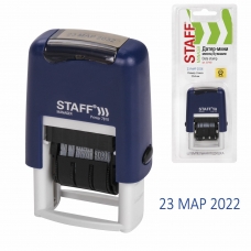 Датер-мини STAFF, месяц буквами, оттиск 22х4 мм, Printer 7810, 237432