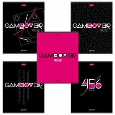 Тетрадь А5, 80 л., HATBER скоба, клетка, обложка картон, Game over (5 видов), 80Т5В1 Тетрадь А5, 80 л., HATBER скоба, клетка, обложка картон, Game over (5 видов), 80Т5В1