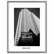 Рамка 30х40 см небьющаяся, багет 12 мм, пластик, BRAUBERG Original, серебристая, 391232 Рамка 30х40 см небьющаяся, багет 12 мм, пластик, BRAUBERG Original, серебристая, 391232